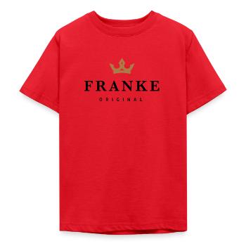 Franc - T-shirt Ado - rouge - Devant - AI Model Teenager Male dark (155cm)