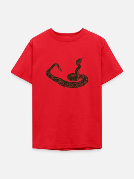 Klapperschlange - Teenager T-Shirt - Rot