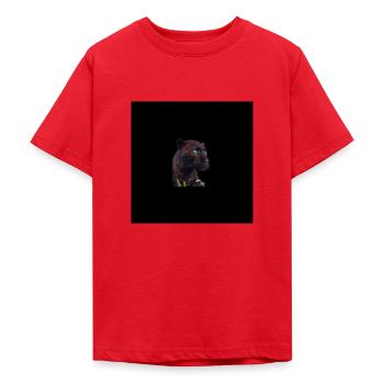 Fort comme un lion - T-shirt Ado - rouge - Devant - AI Model Teenager Male dark (155cm)