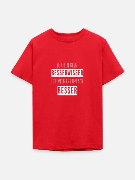Besserwisser lustige Sprüche - Teenager T-Shirt - Rot