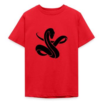 Snake - Teenager T-Shirt - Rot - Vorne - AI Model Teenager Male dark (155cm)