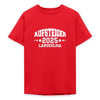 Aufsteiger 2024 Landesliga Aufstieg Fußball - Teenager T-Shirt - Rot - Vorne - AI Model Teenager Male dark (155cm)