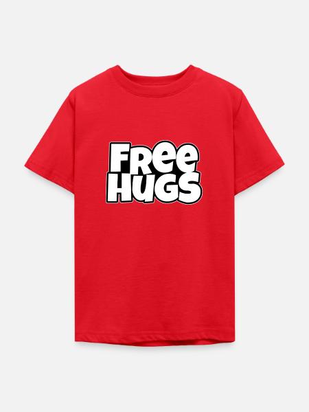 Free Hugs - Teenager T-Shirt - Rot