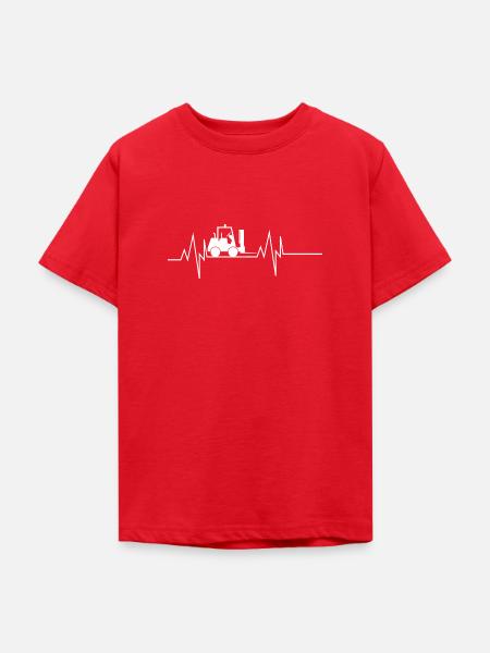 Gabelstapler Herzschlag - Teenager T-Shirt - Rot