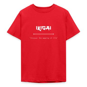 Ikigai Japan Art Basic - Teenager T-Shirt - Rot - Vorne - AI Model Teenager Male dark (155cm)