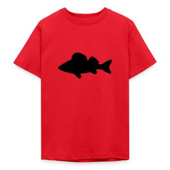 Perche - T-shirt Ado - rouge - Devant - AI Model Teenager Male dark (155cm)