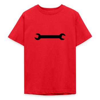 Clé - T-shirt Ado - rouge - Devant - AI Model Teenager Male dark (155cm)