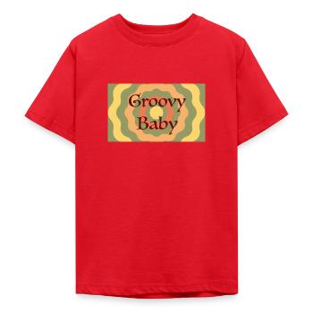 Groovy Baby - Maglietta per ragazzi - rosso - Fronte - AI Model Teenager Male dark (155cm)