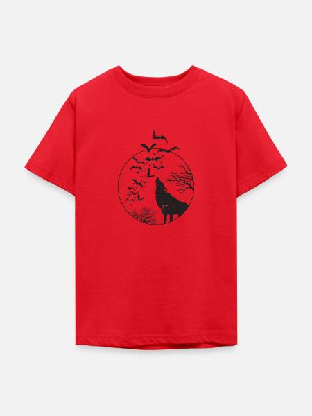Halloween Werwolf - Teenager T-Shirt - Rot