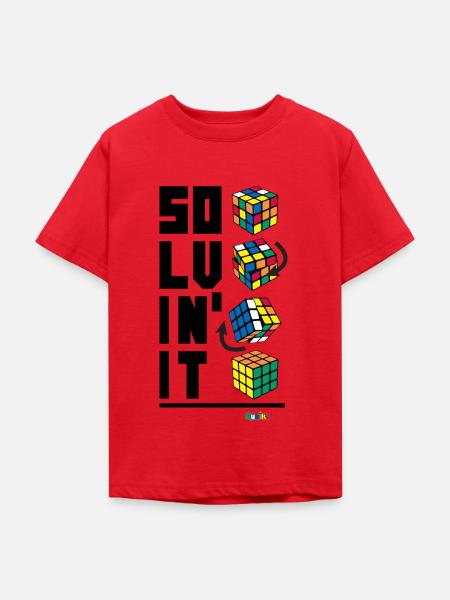 Rubik's Cube Solvin' It Lösungsweg - Teenager T-Shirt - Rot