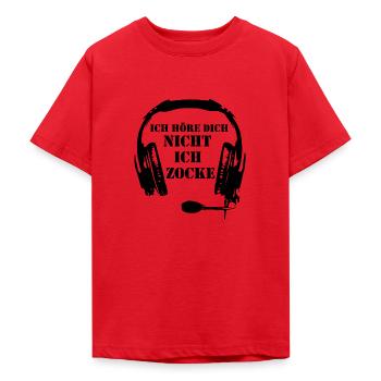 Ich Zocke - Teenager T-Shirt - Rot - Vorne - AI Model Teenager Male dark (155cm)