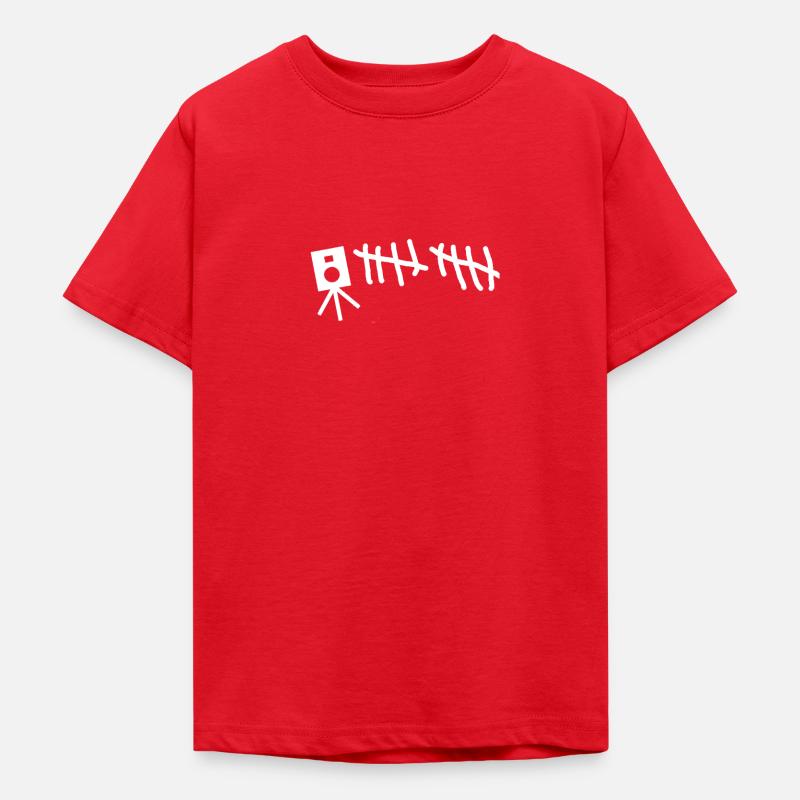 Flasher liste-barres drôle sort - T-shirt Ado - rouge
