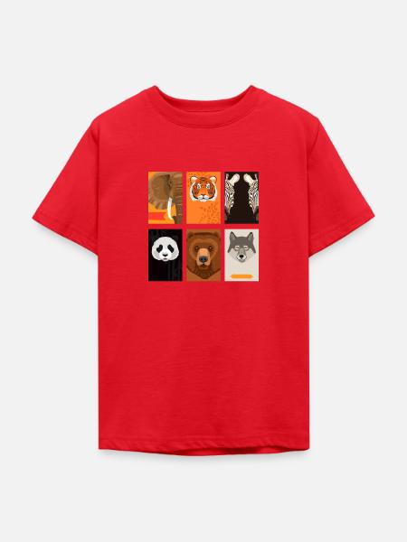 Wilde Tiere - Teenager T-Shirt - Rot