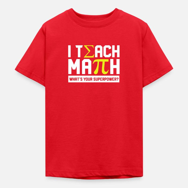 Conception mathématique - T-shirt Ado - rouge