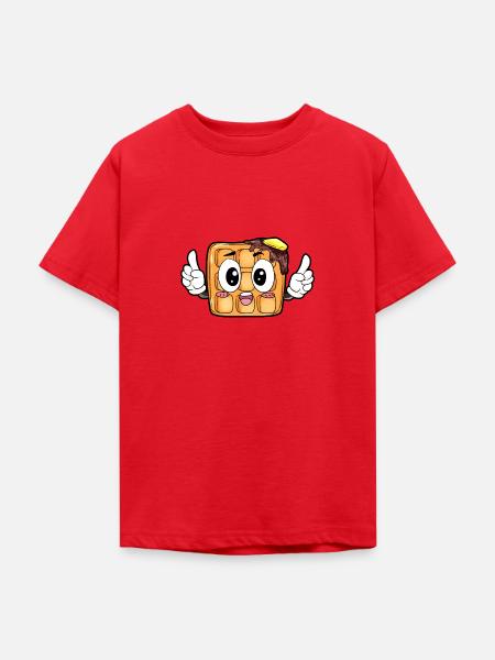 Waffel Essen Feinschmecker Geschenk - Teenager T-Shirt - Rot