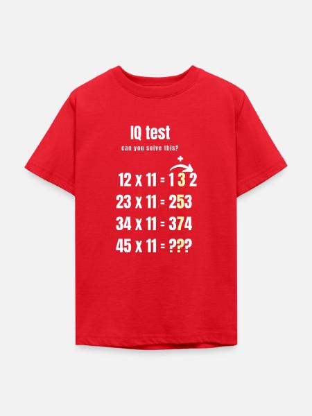 IQ test- Mathematik - Teenager T-Shirt - Rot