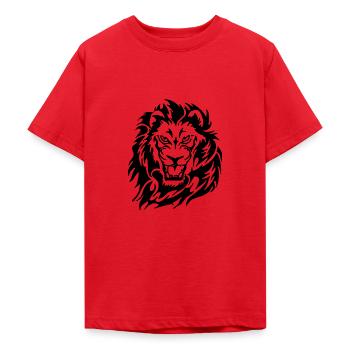 Lion en colère - T-shirt Ado - rouge - Devant - AI Model Teenager Male dark (155cm)