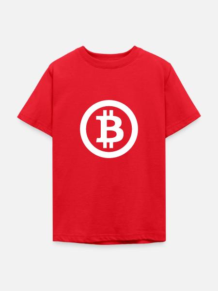 Bitcoin - Weiß - Teenager T-Shirt - Rot