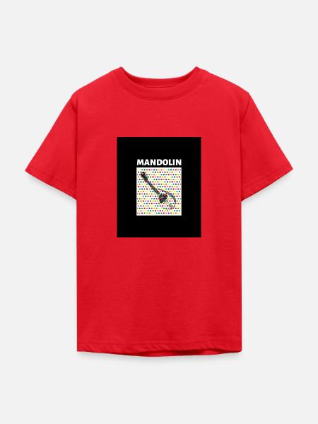 Mandolin (dots) - Teenager T-Shirt - Rot