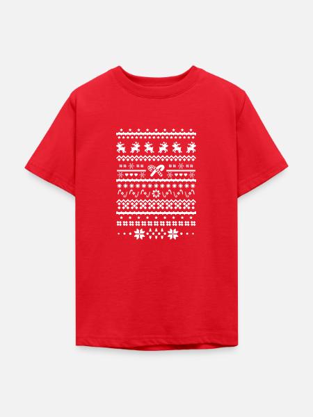 Weihnachten Rentiere - Teenager T-Shirt - Rot