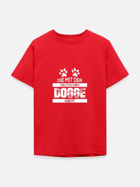 Deutsche Dogge - Teenager T-Shirt - Rot