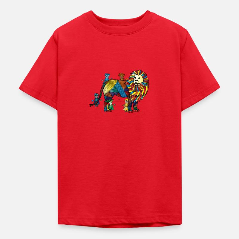 Kraftlöwe - Je donne de la force dans chaque situation. - T-shirt Ado - rouge