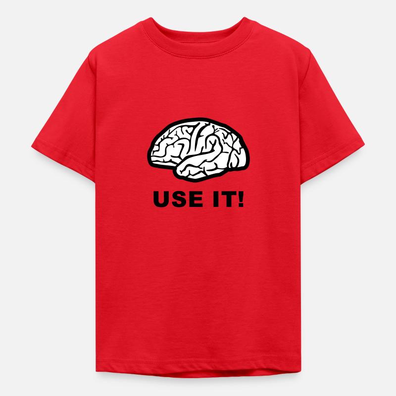 Brain - use it! - T-shirt Ado - rouge