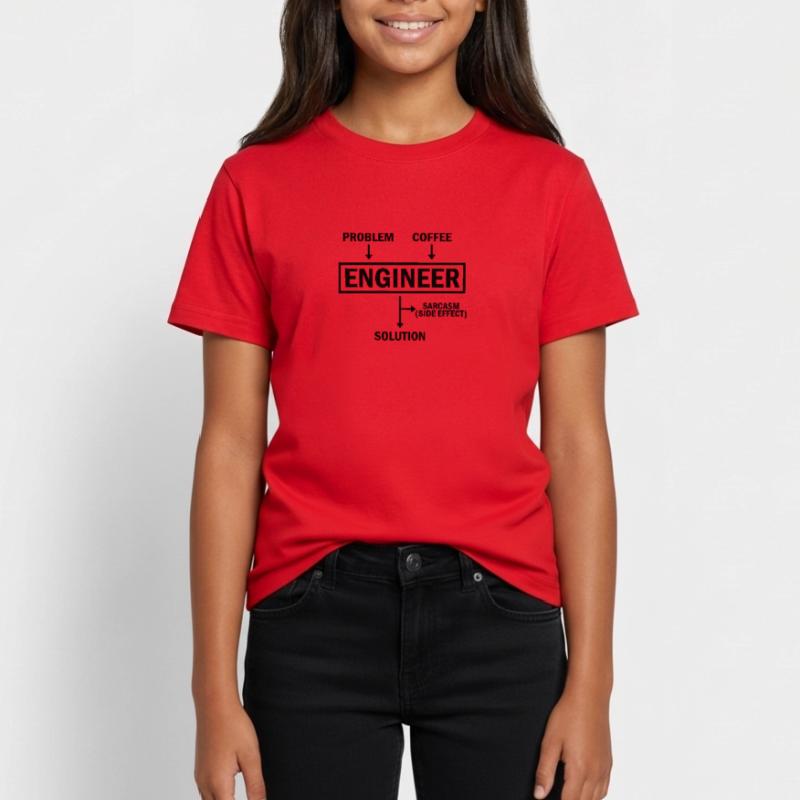 Problem Engineer Coffee Solution Sarcasm T-shirt Ado