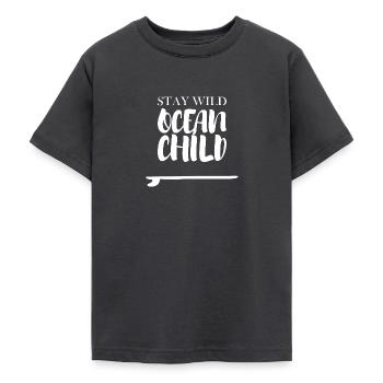 Restez sauvage Ocean Child - T-shirt Ado - charbon - Devant - AI Model Teenager Male light (155cm)