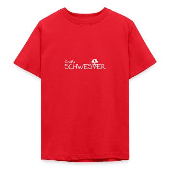 Große Schwester - Teenager T-Shirt - Rot - Vorne - AI Model Teenager Male dark (155cm)