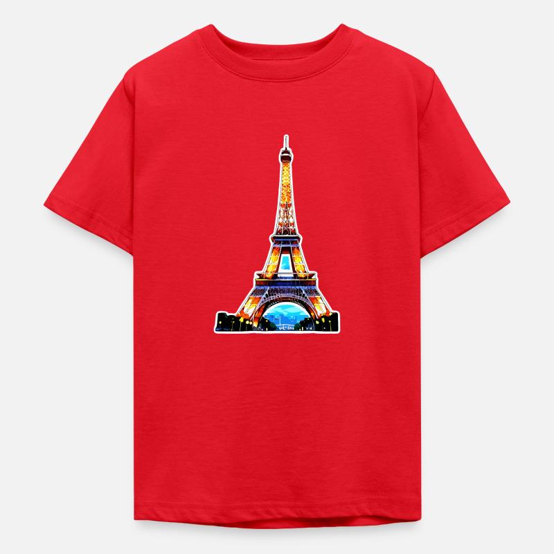 Eiffel tower #7 - T-shirt Ado - rouge