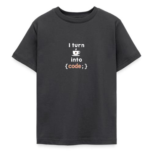 I turn coffee into code light - Teenage T-Shirt