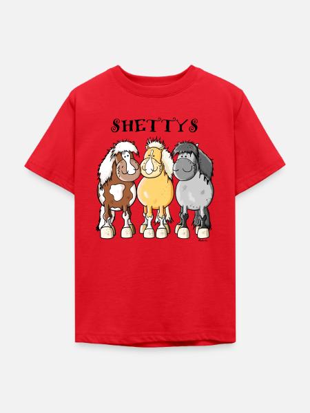Shetlandpony Trio - Teenager T-Shirt - Rot
