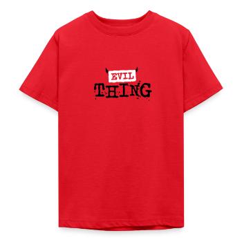 Evil Thing - Teenage T-Shirt - red - Front - AI Model Teenager Male dark (155cm)