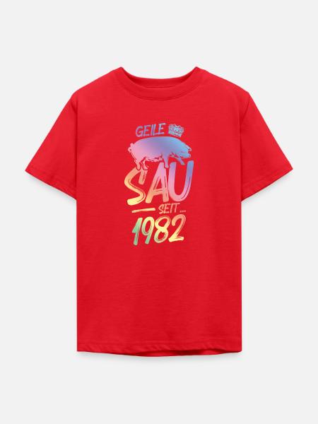 1982 Geile Sau - Teenager T-Shirt - Rot