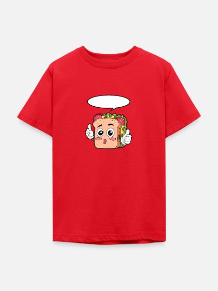 Sandwich Essen Feinschmecker Geschenk - Teenager T-Shirt - Rot