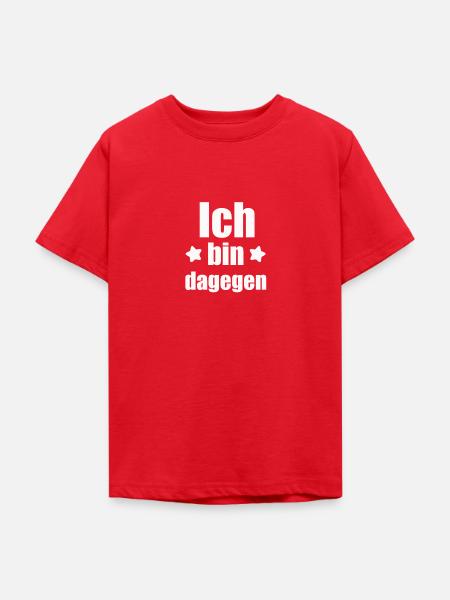 Ich bin dagegen - Teenager T-Shirt - Rot