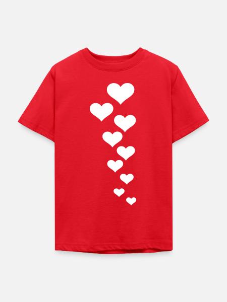Herzen - Teenager T-Shirt - Rot
