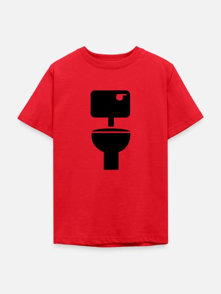 Toilette - Teenager T-Shirt - Rot