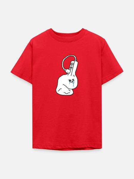 Internet Meme - Brainlet Steckdose - Teenager T-Shirt - Rot