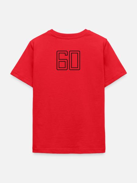 Nummer 60 (Universitätsstil) - Teenager T-Shirt - Rot