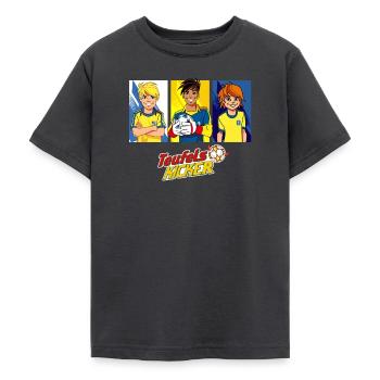 Teufelskicker Moritz, Mehmet Und Catrina - Teenager T-Shirt - Dunkelgrau - Vorne - AI Model Teenager Male light (155cm)