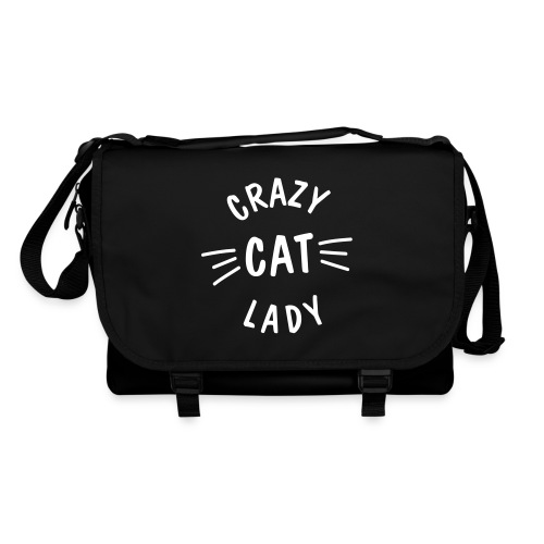Vorschau: Crazy Cat Lady meow - Umhängetasche
