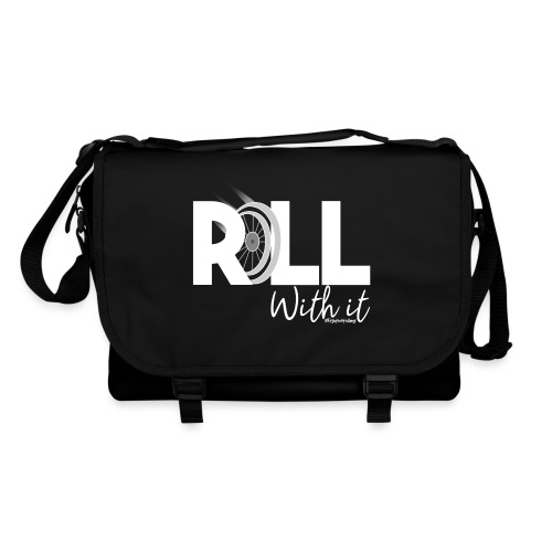 Amy's 'Roll with it' design (white text) - Shoulder Bag
