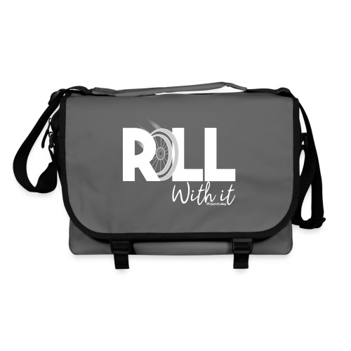 Amy's 'Roll with it' design (white text) - Shoulder Bag