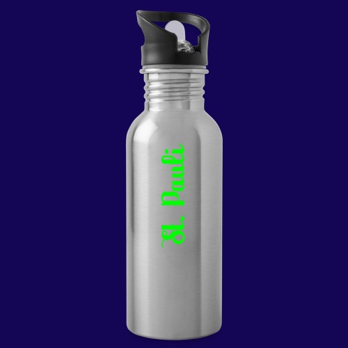 St. Pauli Logotype: Dein Kieztour Begleiter - Trinkflasche mit integriertem Trinkhalm