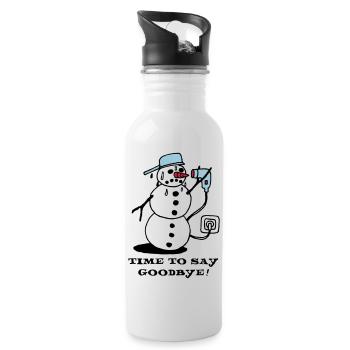 winter_ade_weiss - Water bottle with straw - white - Right