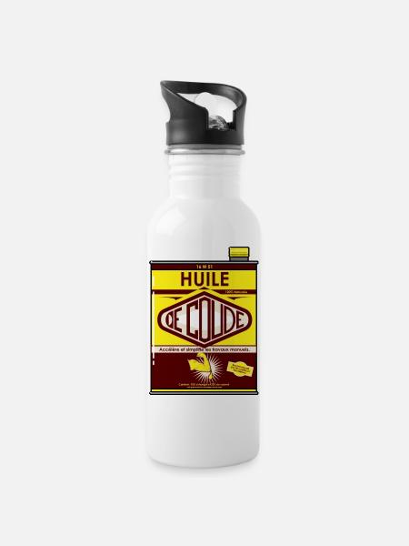 huile de coude - Gourde avec paille intégrée - blanc