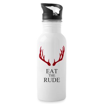 Hannibal - Eat the rude - Water bottle with straw - white - Right