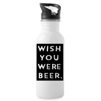 Beer - Water bottle with straw - white - Right